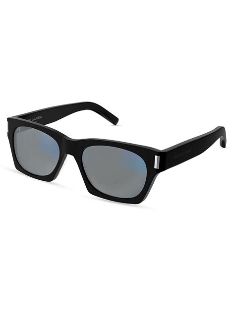 Buy Saint Laurent Men S Acetate 54mm Rectangular Sunglasses Black At 55