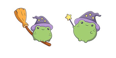 Halloween Cute Frog Witch Cursor Sweezy Custom Cursors