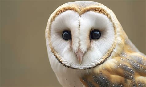 Tyto Alba Head A Common Barn Owl Close Up Generative AI 33854944