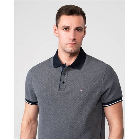 Tommy Hilfiger Two Tone Bubble Stitch Mens Regular Fit Polo Mens From