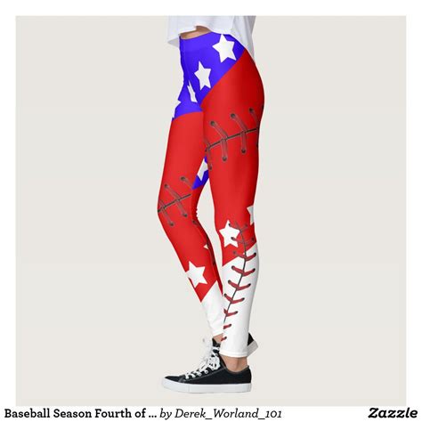 Baseball Season Fourth of July Leggings | Zazzle | Baseball season ...