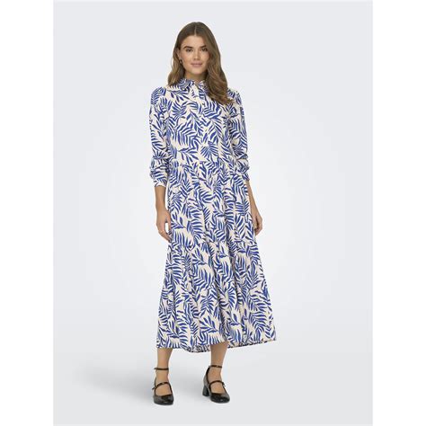 Printed Shirt Dress White Blue Jdy La Redoute