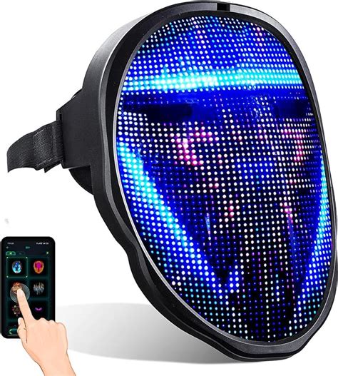 Led Masks With Bluetooth Programmable For Costumes Cosplay Party