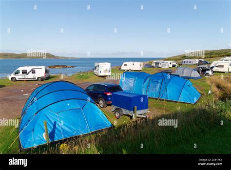 Port a Baigh campsite near Achiltibuie, North West Scotland Stock Photo ...