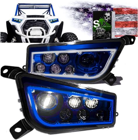 Amazon SLK Lights RED RZR LED Headlight Compatible With Polaris