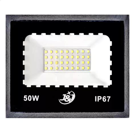 Refletor Led W Smd Holofote Bivolt Prova D Gua Ip Frio Cor Da