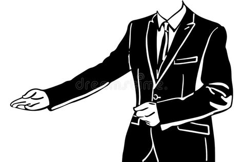 Vector Sketch Of A Mannequin Of Men In A Suit Invites Stock Vector