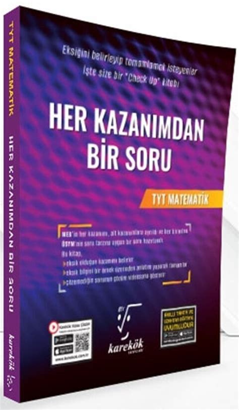 Karek K Yay Nlar Tyt Matematik Her Kazan Mdan Bir Soru Kitap Ler