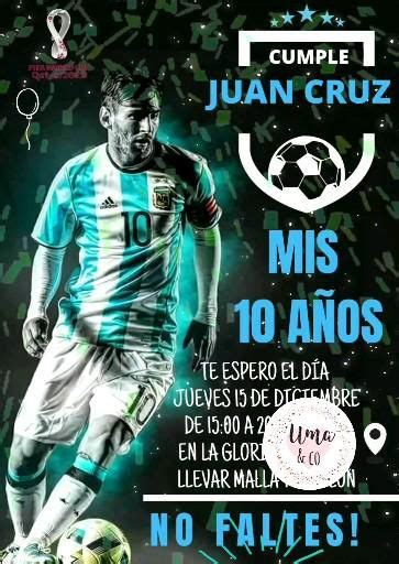 GRATIS Invitación Lionel Messi Digital Invitaciones de cumpleaños