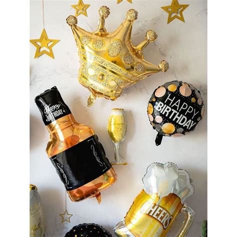 Joyeux Anniversaire Ballon Bouteille De Whisky Ballon En Aluminium