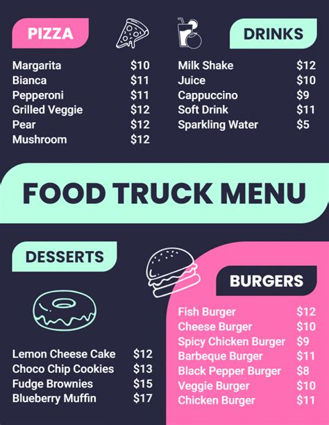 How To Design A Food Truck Menu Using Templates Photoadking