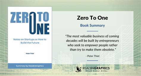 Book Summary Zero To One Peter Thiel