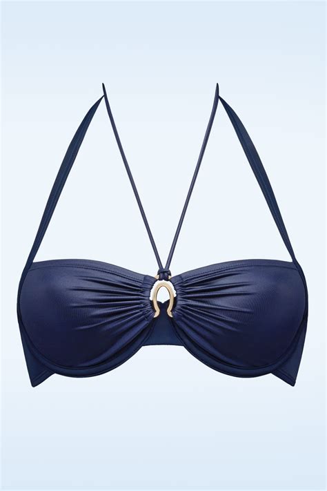 Marlies Dekkers Jet Set Bikini Top In Majestic Blue Shop At Topvintage