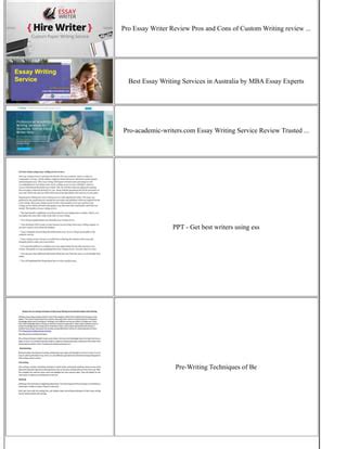 Essay Writing Service Reviews PDF