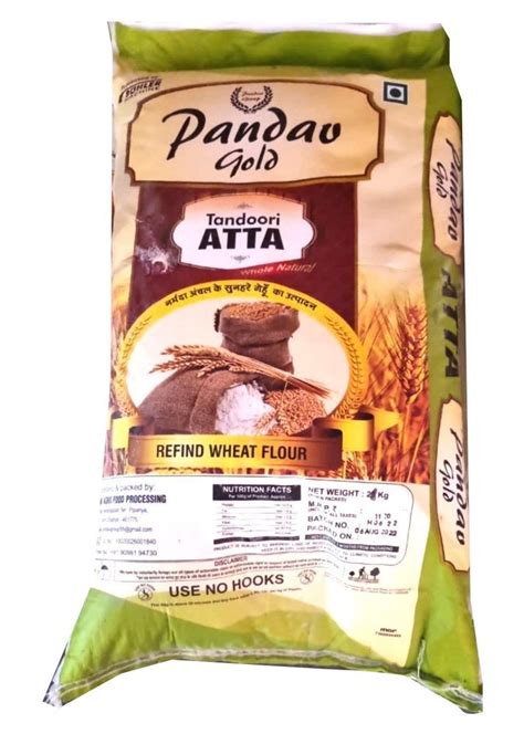 Indian Wheat Kg Pandav Gold Tandoori Atta Packaging Type Bag At Rs