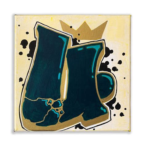 Graffiti Letter U Art Print 12x12 Inches Signed And Numbered X10 Etsy