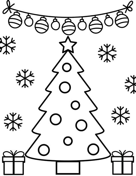 Free Printable Christmas Tree Coloring Pages Free Christmas