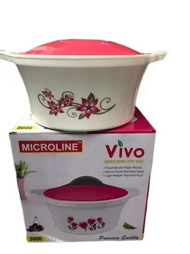 Mircoline Printed Insulated Hot Pot Casserole For Home Capacity Ml Id