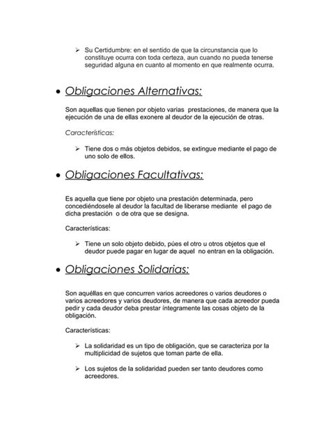 Clasificación de las obligaciones Juridicas PDF