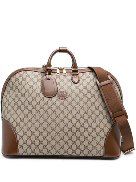 Gucci Gg Large Duffle Bag In Brown Modesens