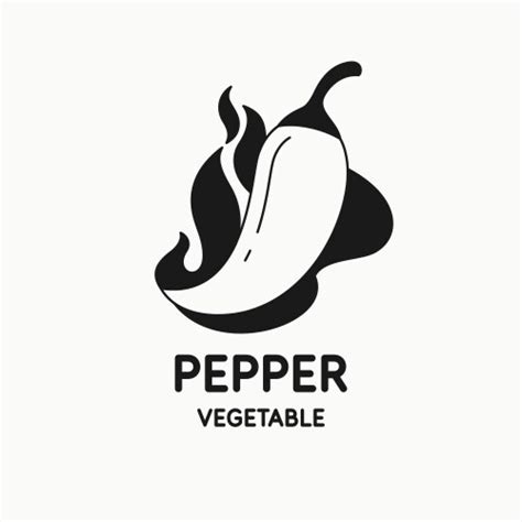Hot Chili Pepper Black Icon Royalty Free Vector Image