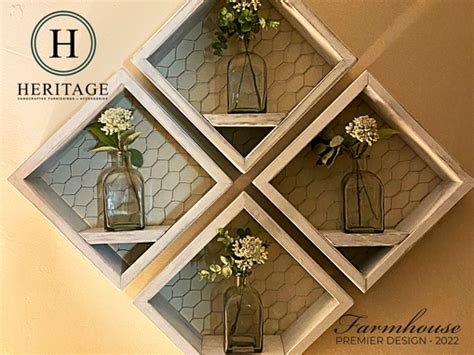 Custom Chicken Wire Shadow Box Shelves By Heritage Handcrafted