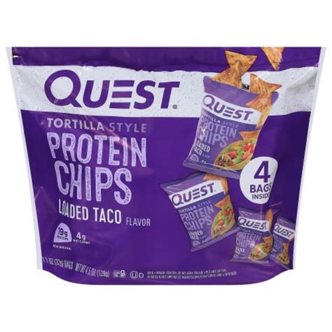 Quest Tortilla Style Loaded Taco Protein Chips 4 Ct 11 Oz Smiths