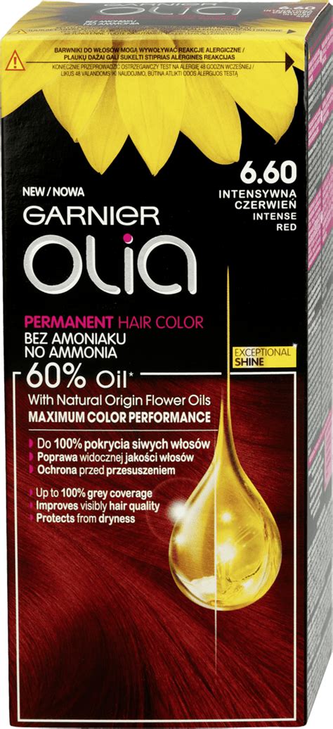 Garnier Olia 660 Intensywna Czerwień Farba Do Włosów Bez Amoniaku 60