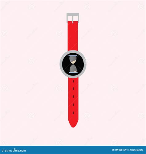 Reloj De Pulsera Con Vidrio De Color Ilustraci N Del Vector