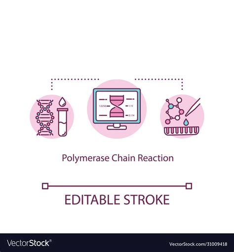 Polymerase chain reaction concept icon scientific Vector Image