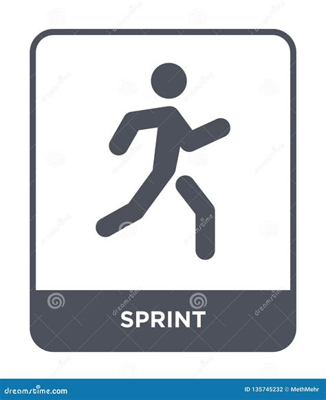 Sprint Icon In Trendy Design Style Sprint Icon Isolated On White