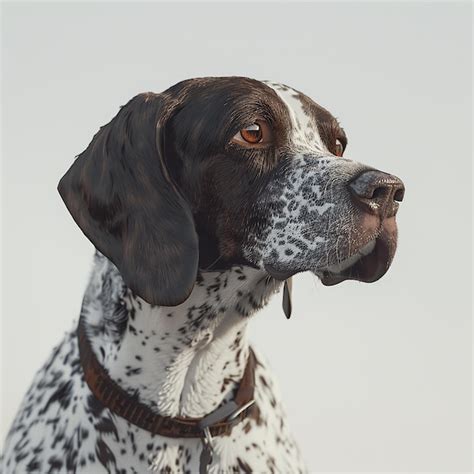 Premium Photo German Shorthaired Pointer On Pure White