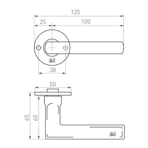 PAAR DEURKLINK PH1920 50F MAT WIT BRONS WBS Zonder BB Dauby