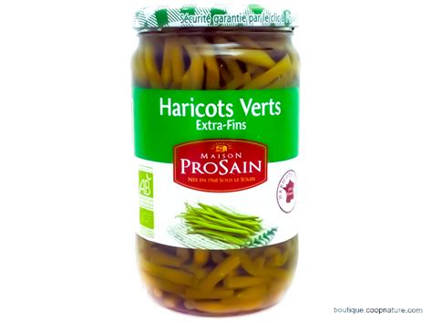 Prosain Haricot Verts Extra Fins Bio 660g Coopnature