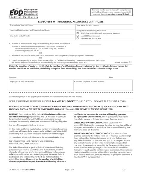 How To Fill Out An Employee S Withholding Allowance Certificate