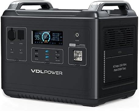 VDL HS2000 1997Wh Tragbare Powerstation Mit 230V 2000W Spitze 4000 W