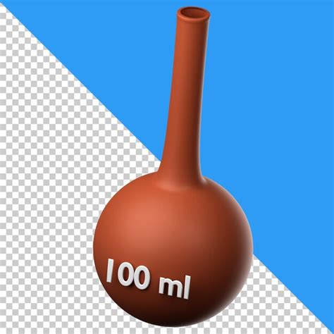 Premium Psd Volumetric Flask Icon Isolated On The Transparent Background