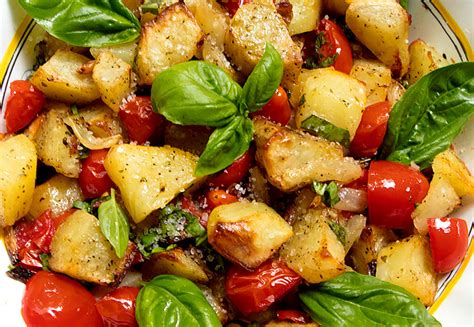 Potatos With Tomatoes And Basil Italian Food Forever