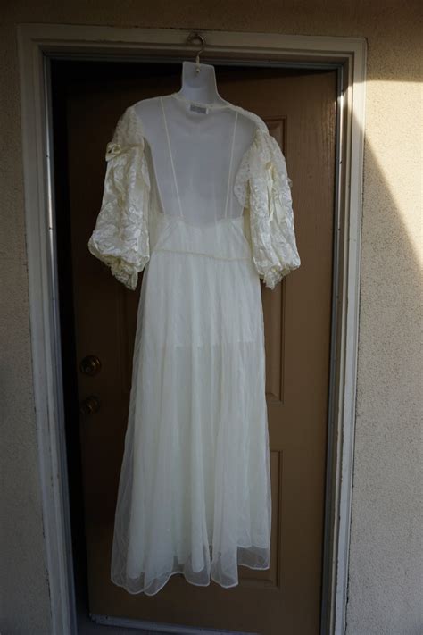 Vintage S S Peignoir Set Lingerie Nightgown Negligee Etsy