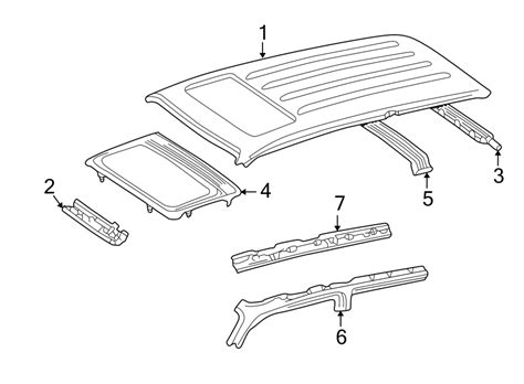 Toyota Land Cruiser Reinforcement Sunroof Reinforced Sub As Roof