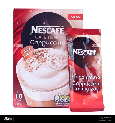 Packet Of Nescafe Cappuccino Coffee Sachets Stock Photo 66719127 Alamy