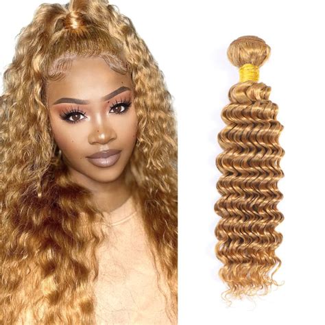 Amazon Inch Blonde Bundles Human Hair Deep Wave Bundles Honey Blonde Human Hair
