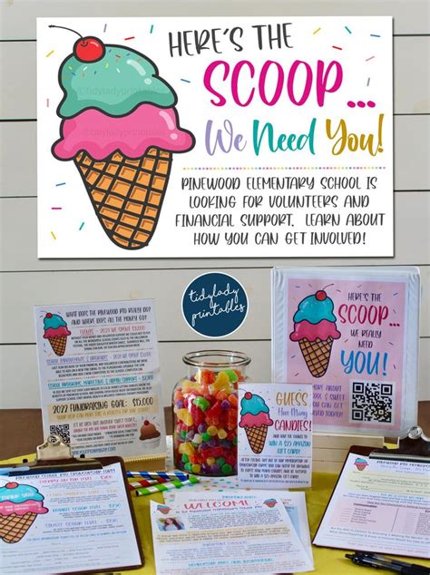 Run A School Pto Or Pta Membership Drive With An Ice Cream Theme Table