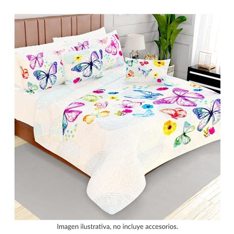 Set De Edred N Hometrends Mariposas Reversible Coordinado King Size