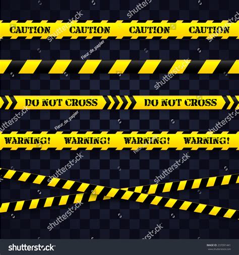 Set Of Caution Tapes Vector Editable Illustration 237091441