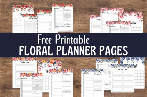 Free Printable Floral Planner Pages to Organize in Style - Our Happy Corner