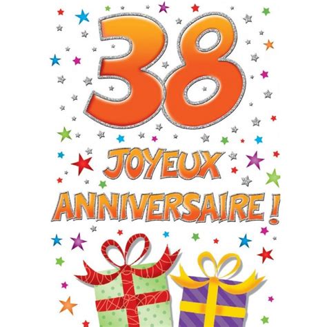 Carte 38 Joyeux Anniversaire Anniversaire Fêtes Naissance Party