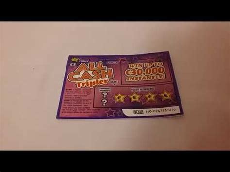 All Cash Tripler Irish National Lottery Scratch Card Youtube