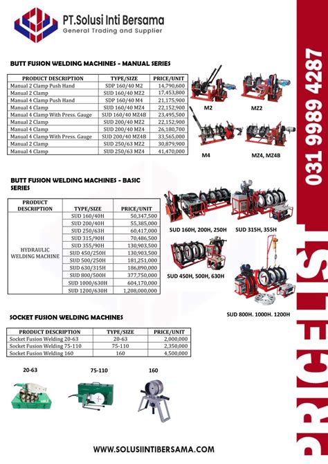 Pricelist Harga Mesin HDPE PPR 2023 HARGA PIPA HDPE PVC PPR