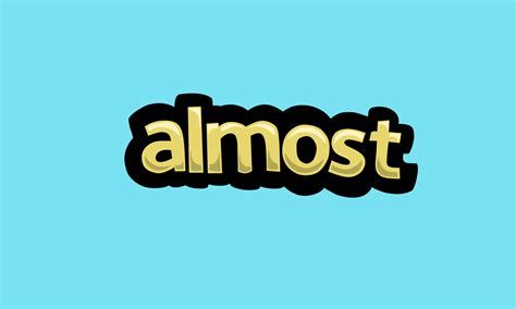 ALMOST writing vector design on a blue background 13360065 Vector Art